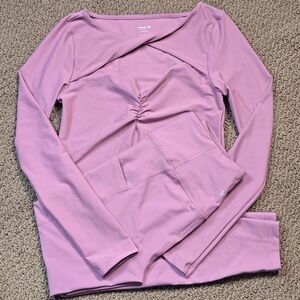 Old Navy PowerSoft Active Set Mauve Medium NWOT Gym Yoga Matching Set